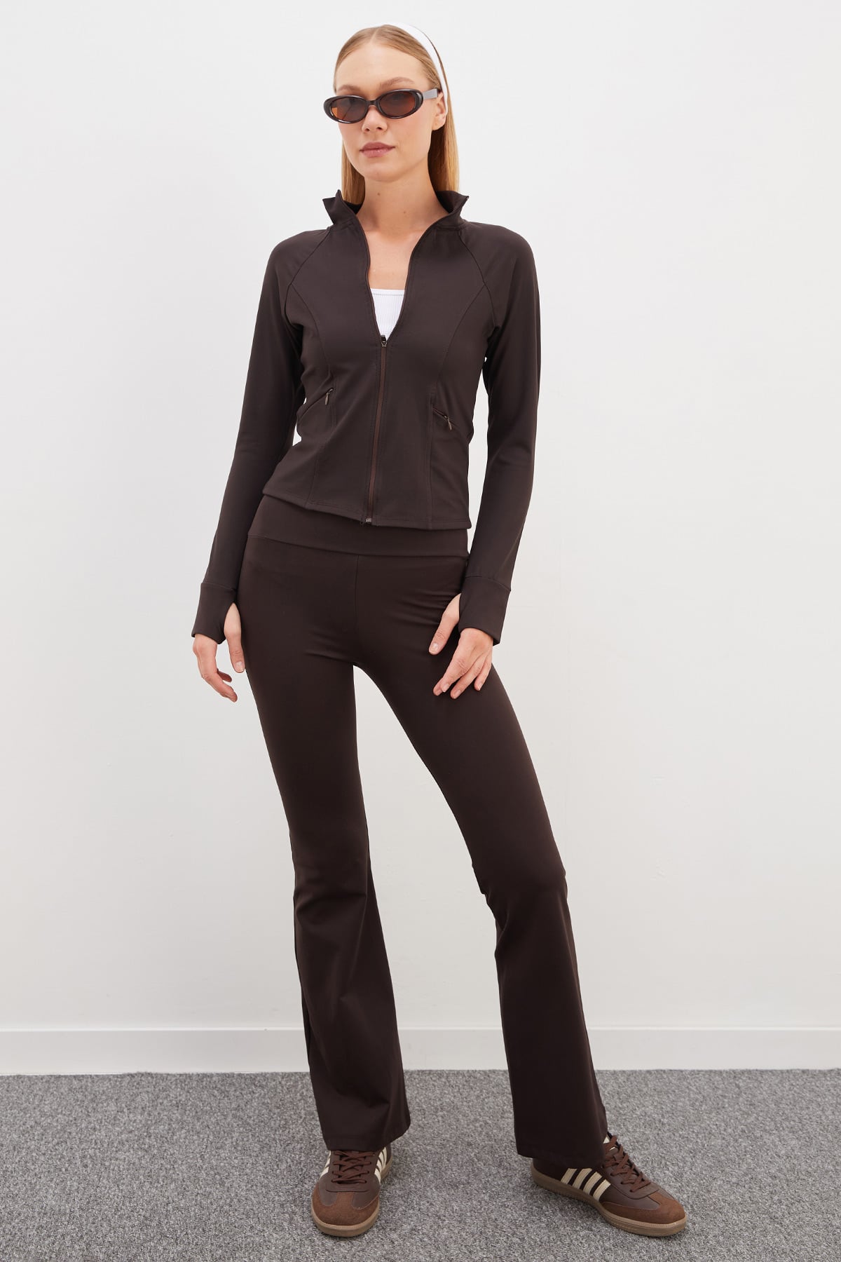 Parmak Geçirmeli Dalgıç Kumaş Slim Fit Ceket 2