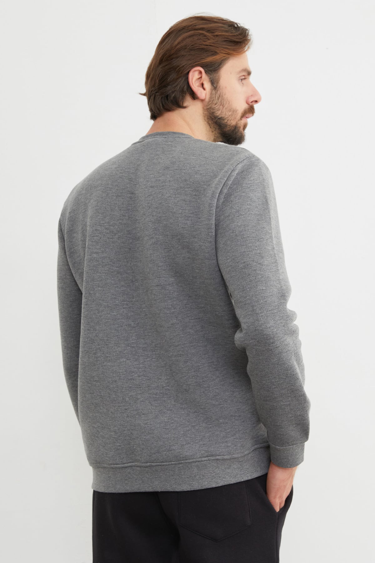 3 İplik Basic Bisiklet Yaka Sweatshirt 6