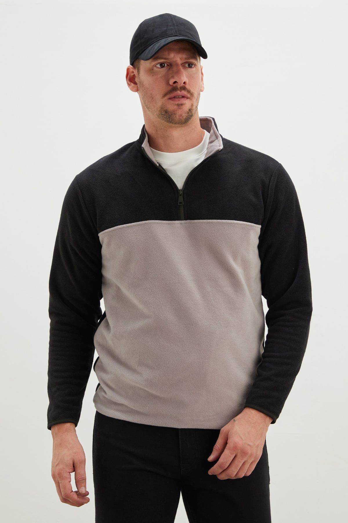 Yarım Fermuarlı Regular Fit Polar Sweatshirt