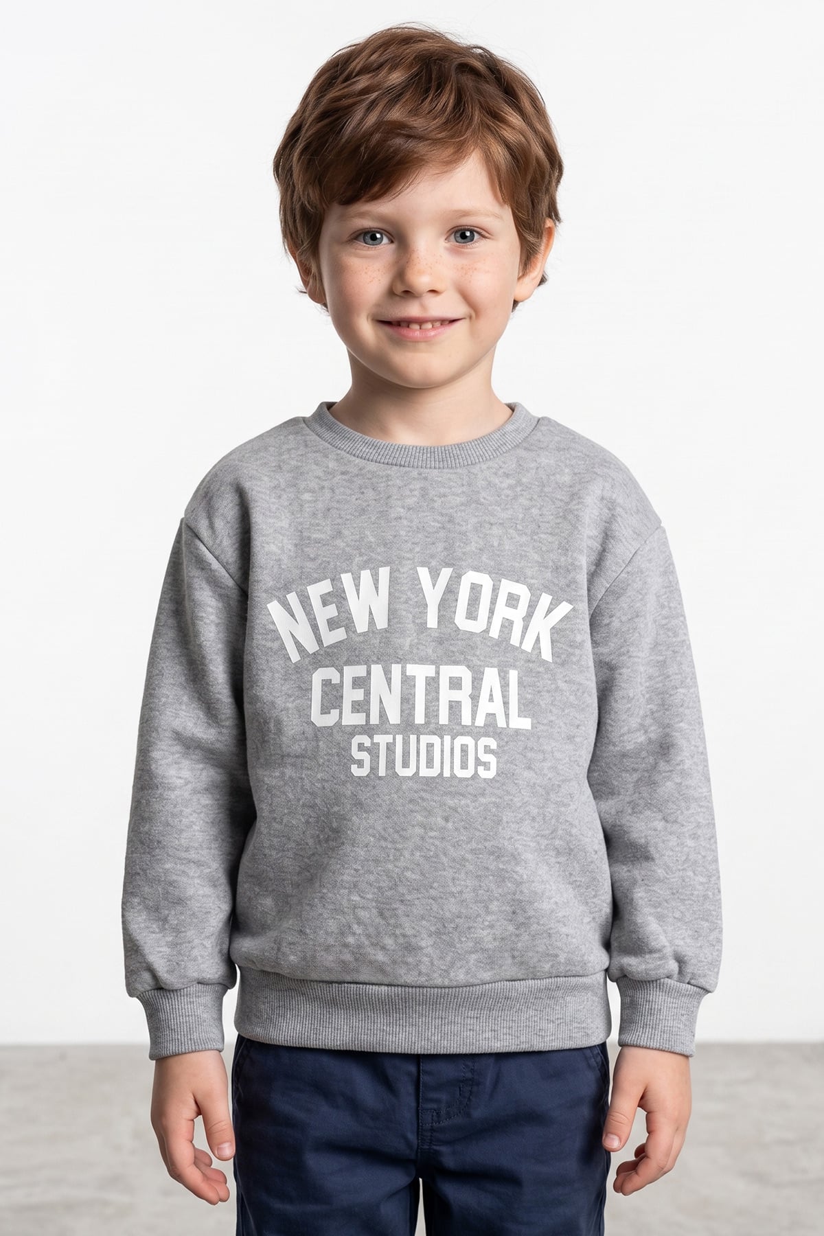 3 İ̇plik New York Baskılı Erkek Çocuk Sweatshirt 2