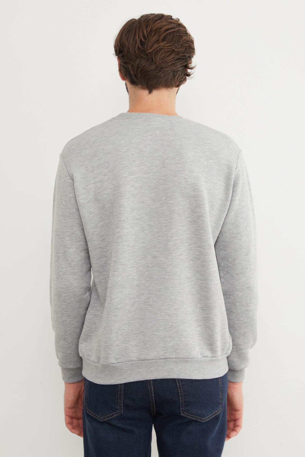 3 İplik Basic Bisiklet Yaka Sweatshirt 7