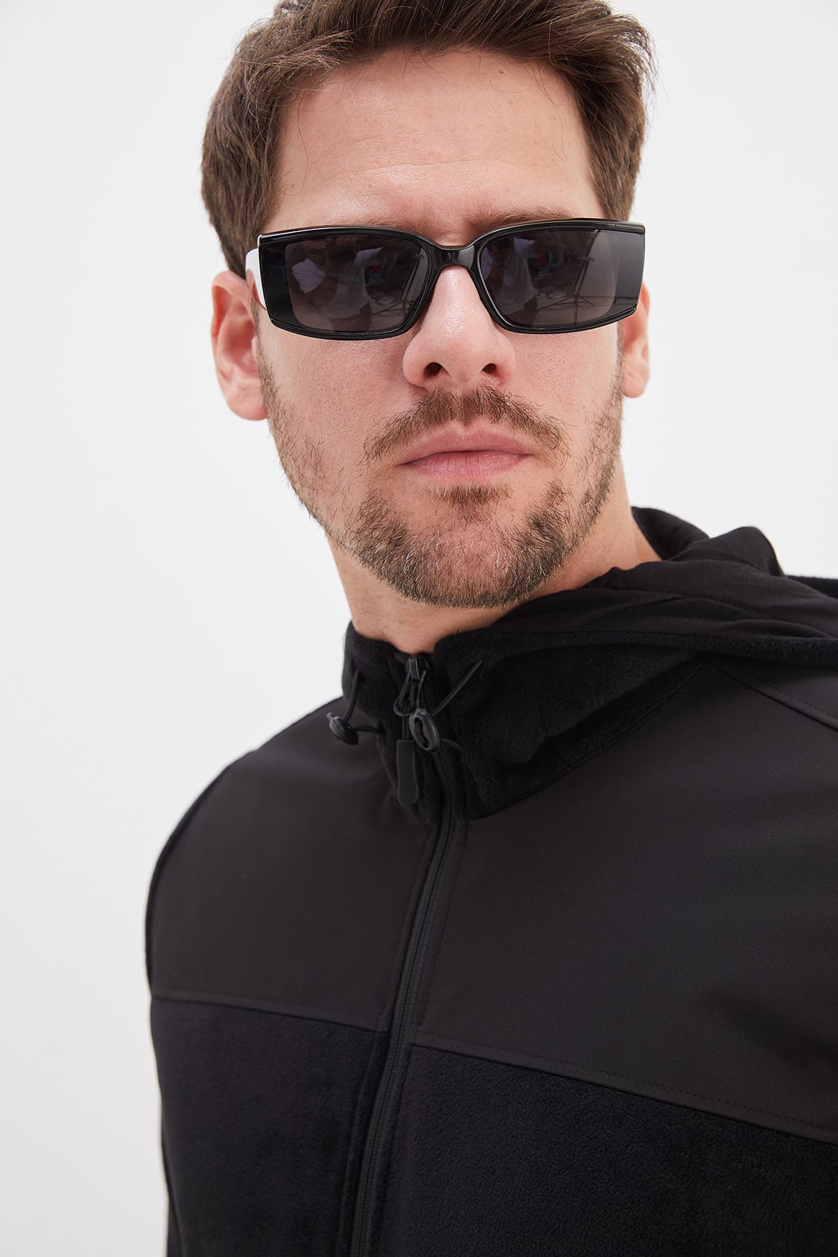 Fermuarlı Kapüşonlu Polar Sweatshirt 7