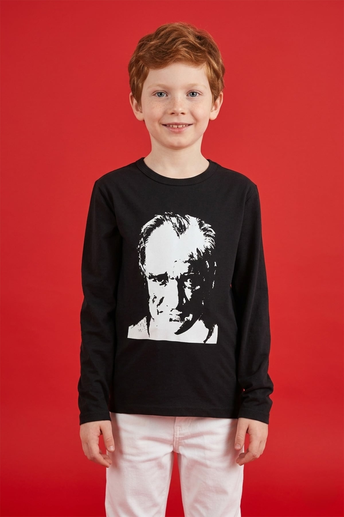 23 Nisan Atatürk Baskılı Uzun Kollu Unisex Çocuk Body