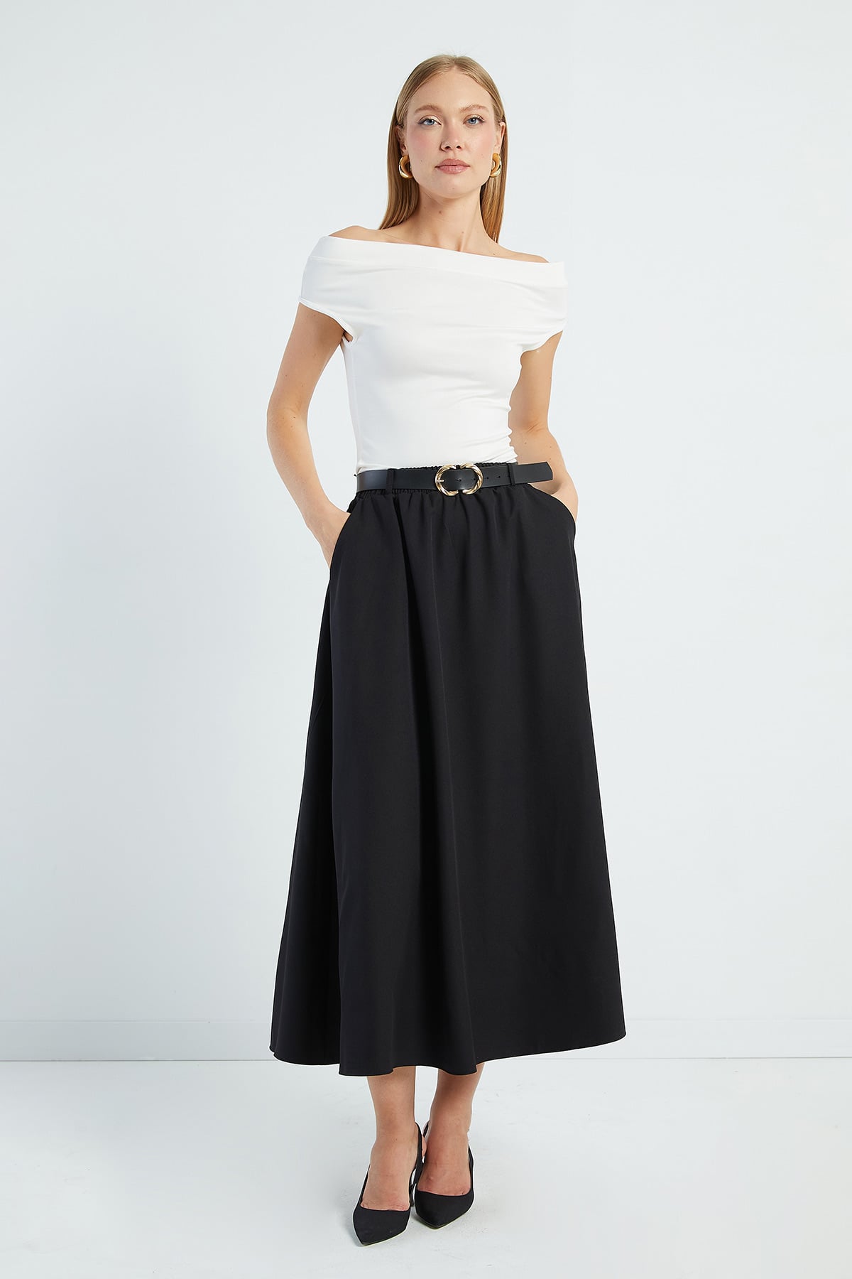 Beli Kemerli Maxi Boy Etek 2