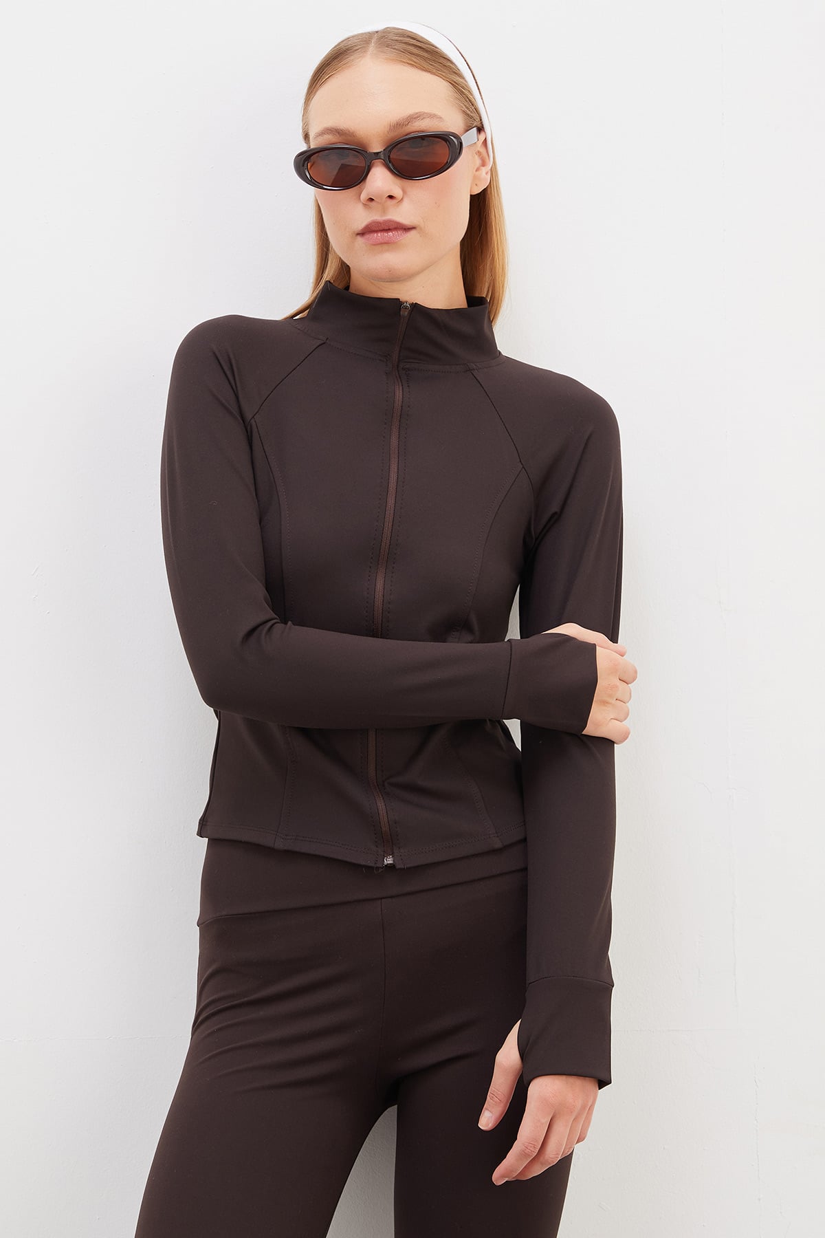 Parmak Geçirmeli Dalgıç Kumaş Slim Fit Ceket 4
