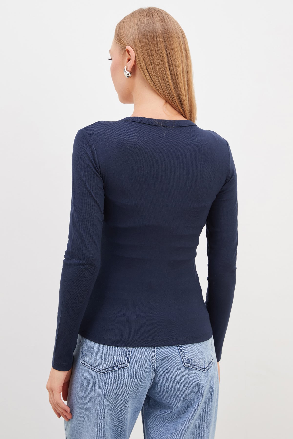 Yarım Çıtçıtlı Slim Fit Bluz 8