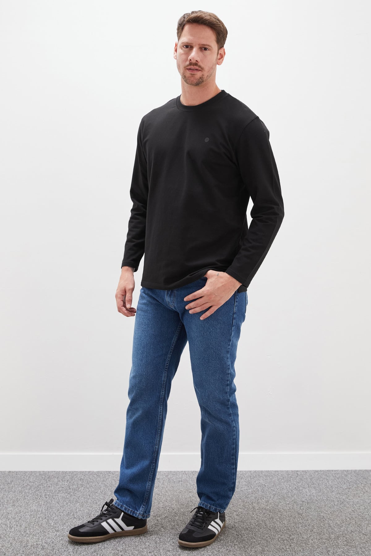 Baskılı Bisiklet Yaka Sweatshirt 4