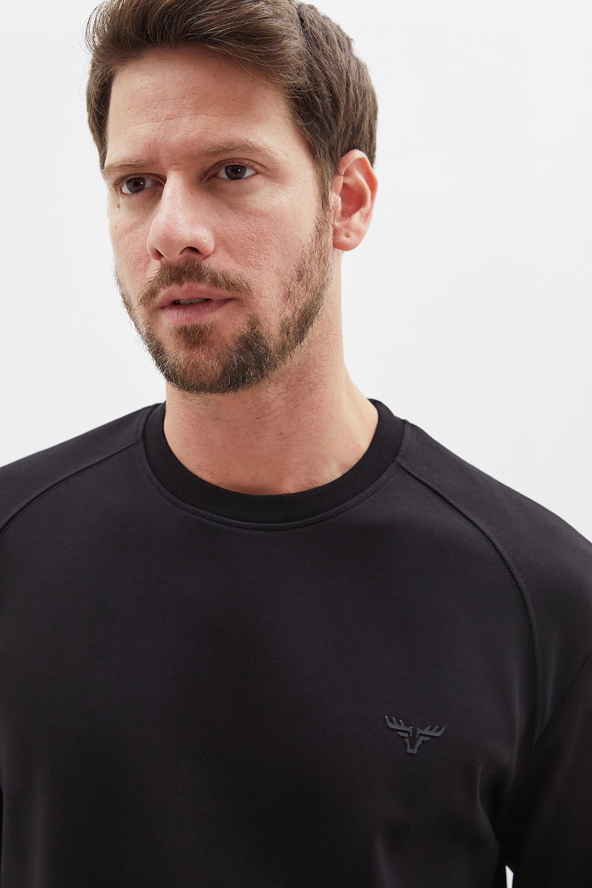 Baskılı Bisiklet Yaka İnterlok Sweatshirt 5