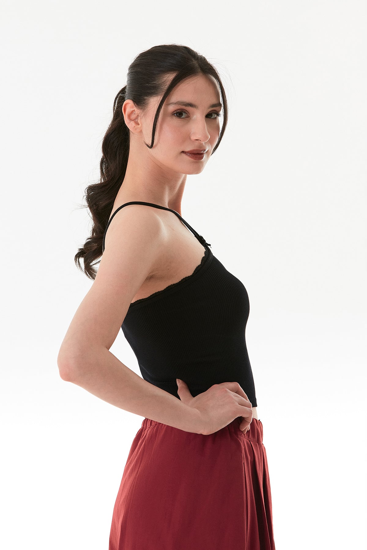 Fitilli Çapraz Askılı Crop Body 4