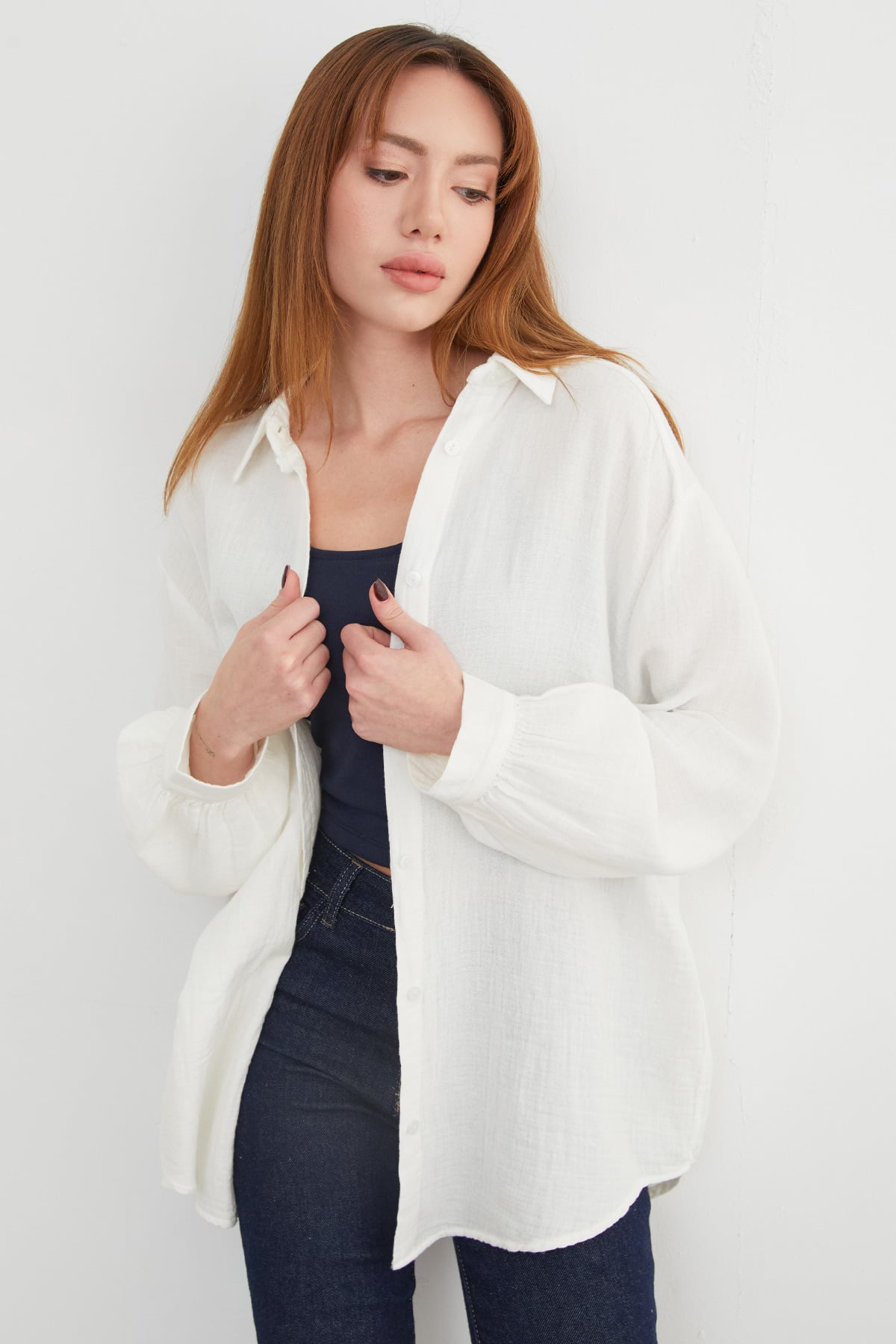 Basic Oversize Gömlek 2