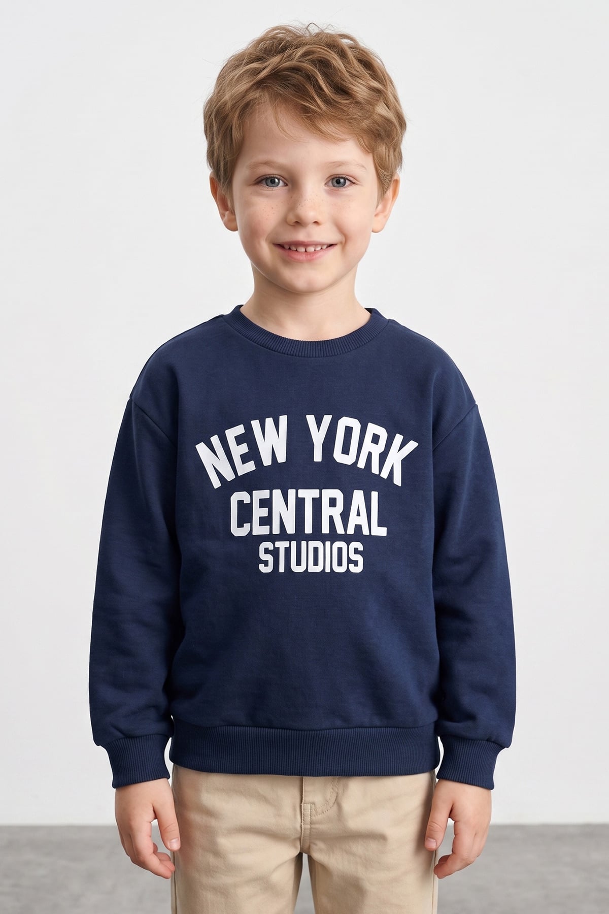 3 İ̇plik New York Baskılı Erkek Çocuk Sweatshirt 2