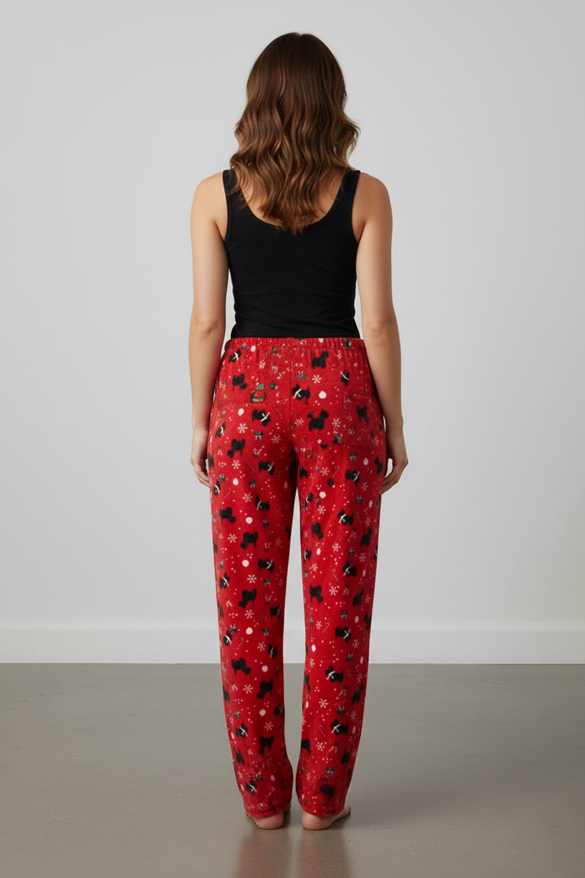 Yılbaşı Temalı Kadife Pijama Altı 2