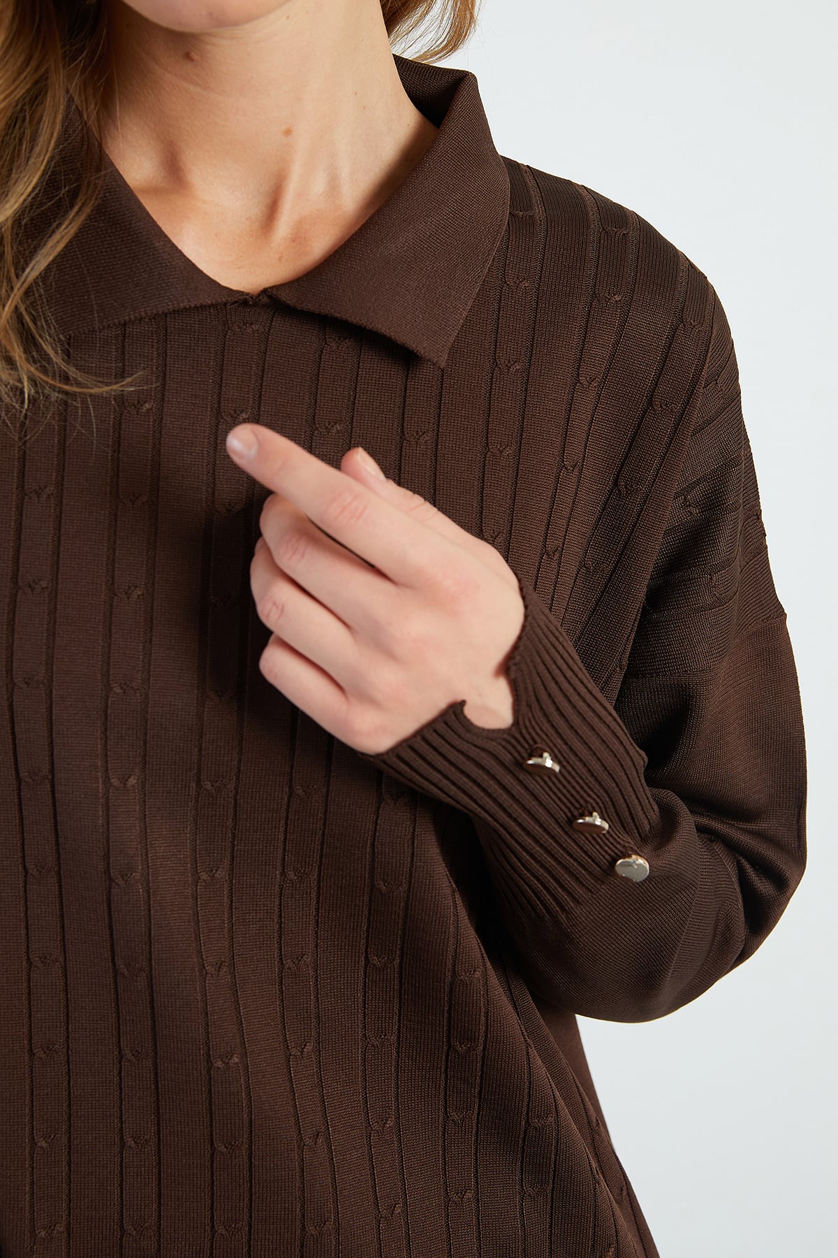 Fullamodest Jakarlı Polo Yaka Tunik 5