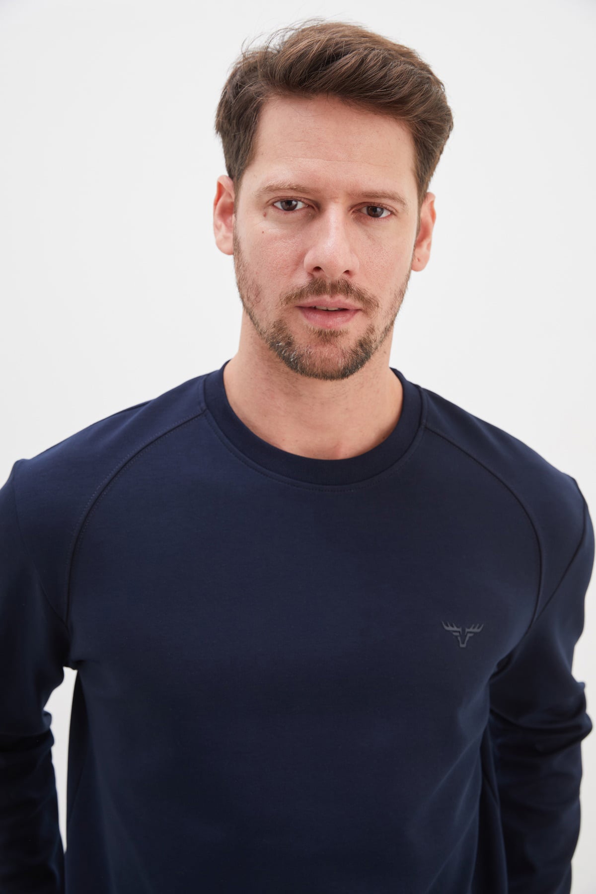 Baskılı Bisiklet Yaka İnterlok Sweatshirt 5
