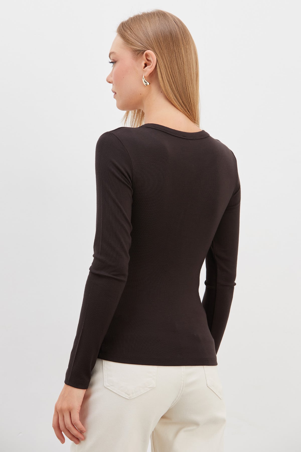 Yarım Çıtçıtlı Slim Fit Bluz 8