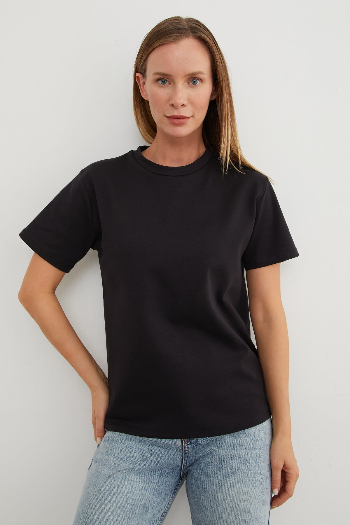 Basic Bisiklet Yaka Tişört 6