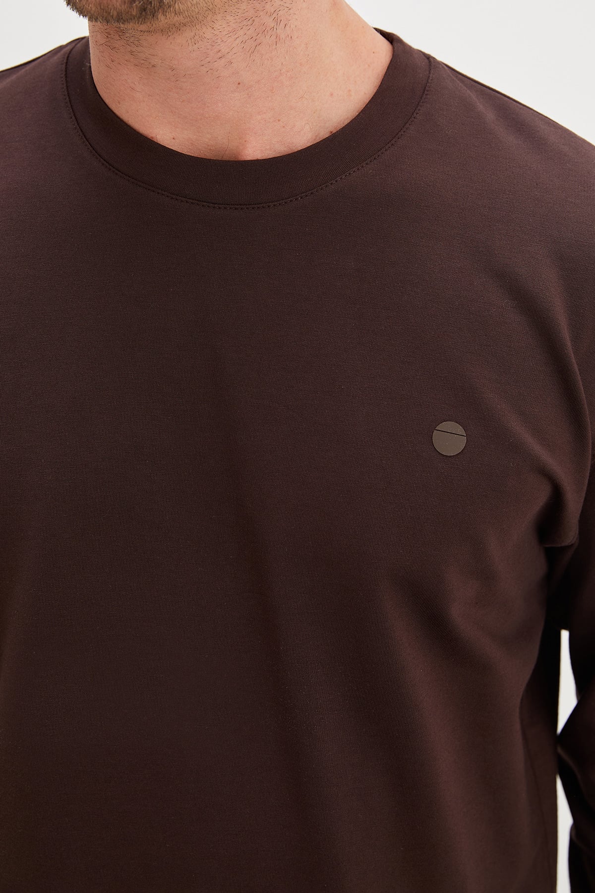 Baskılı Bisiklet Yaka Sweatshirt 7