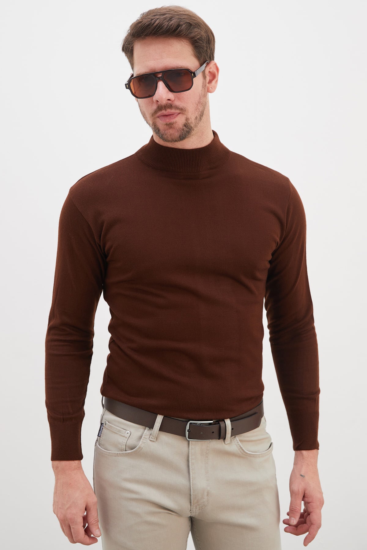 Basic Dik Yaka Regular Fit Triko Kazak 3