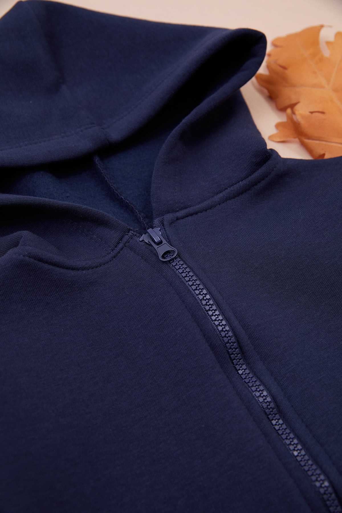 3 İplik Kapüşonlu Fermuarlı Unisex Çocuk Sweatshirt 5