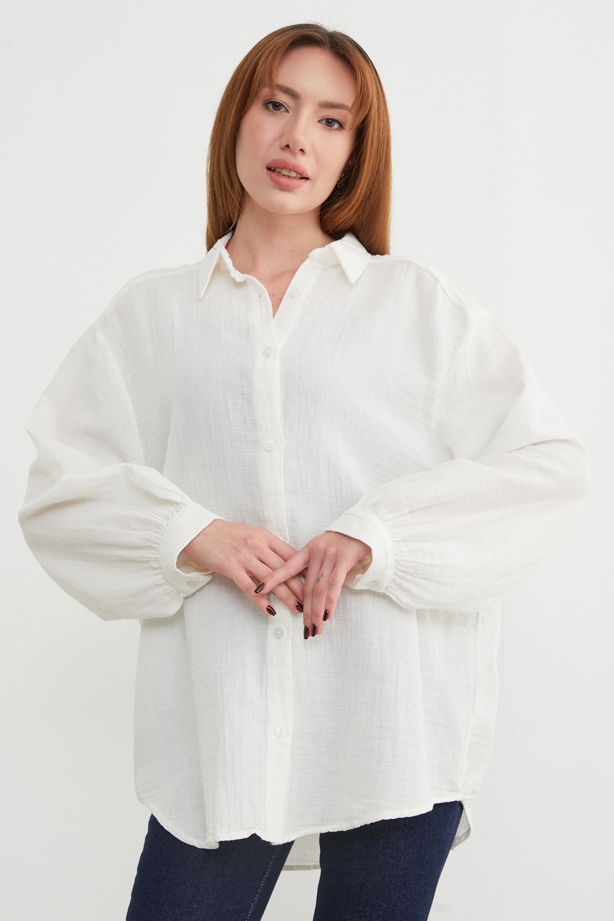 Basic Oversize Gömlek 6