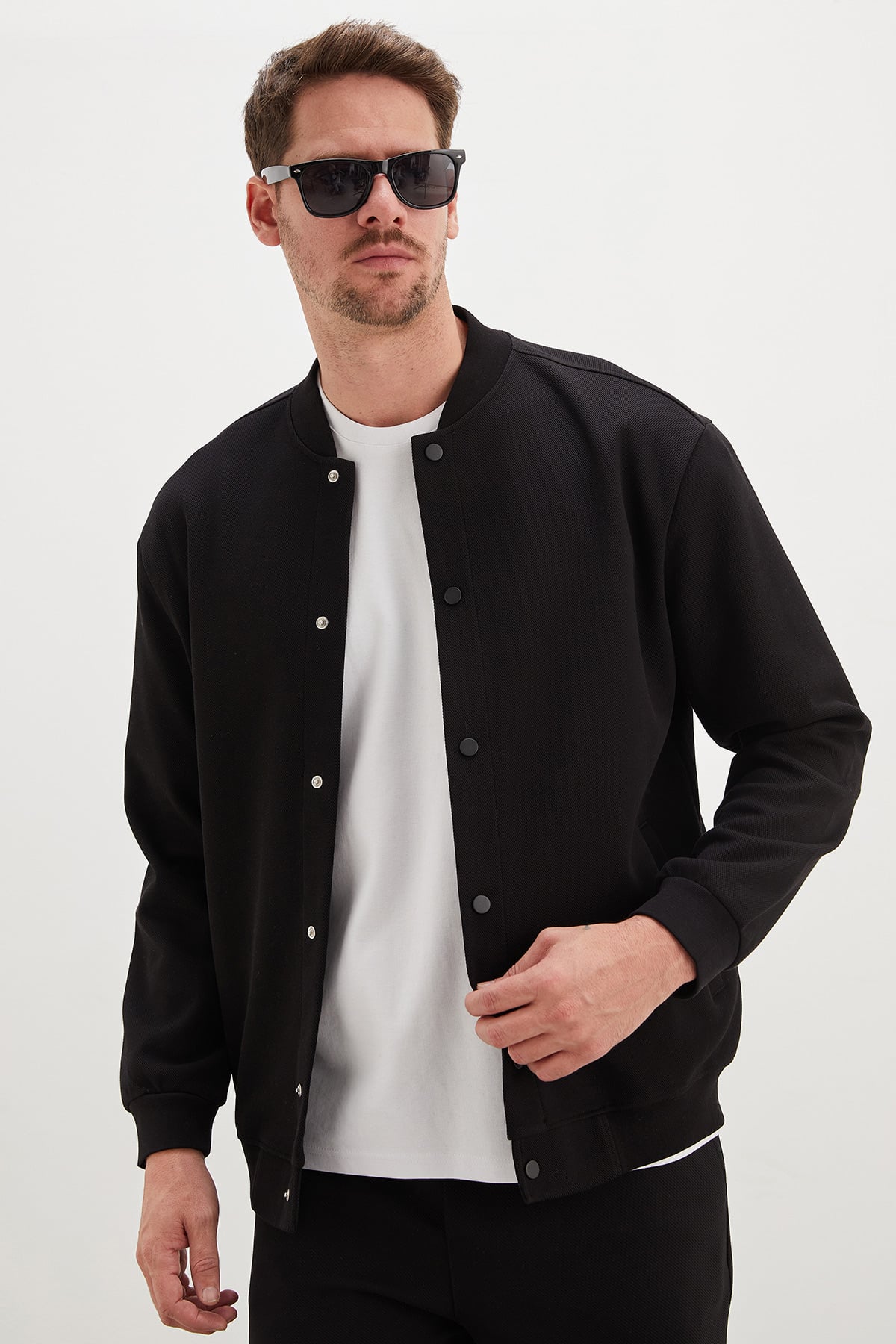 Çıtçıtlı Pike Kumaş Regular Fit Ceket 3