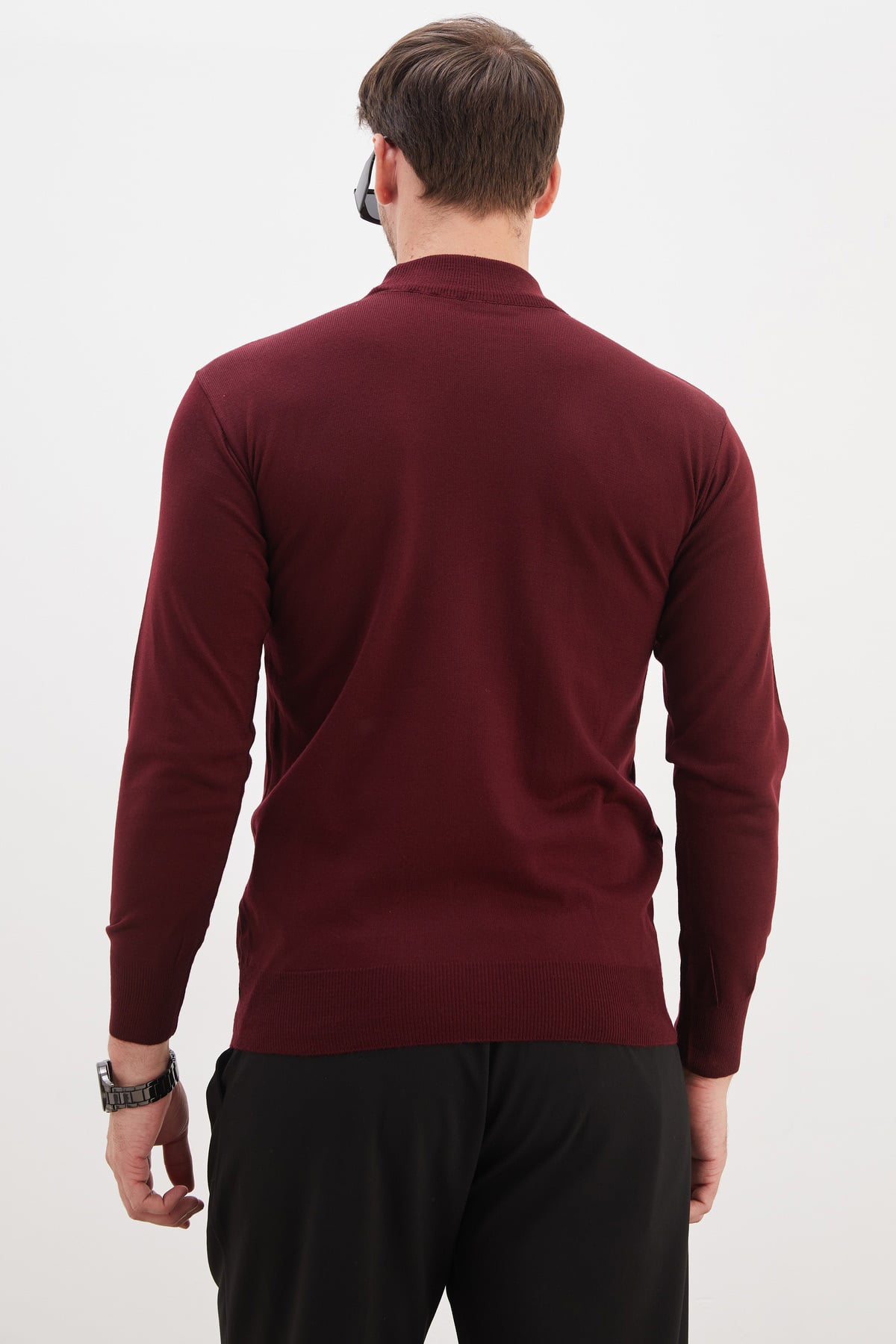 Basic Dik Yaka Regular Fit Triko Kazak 6