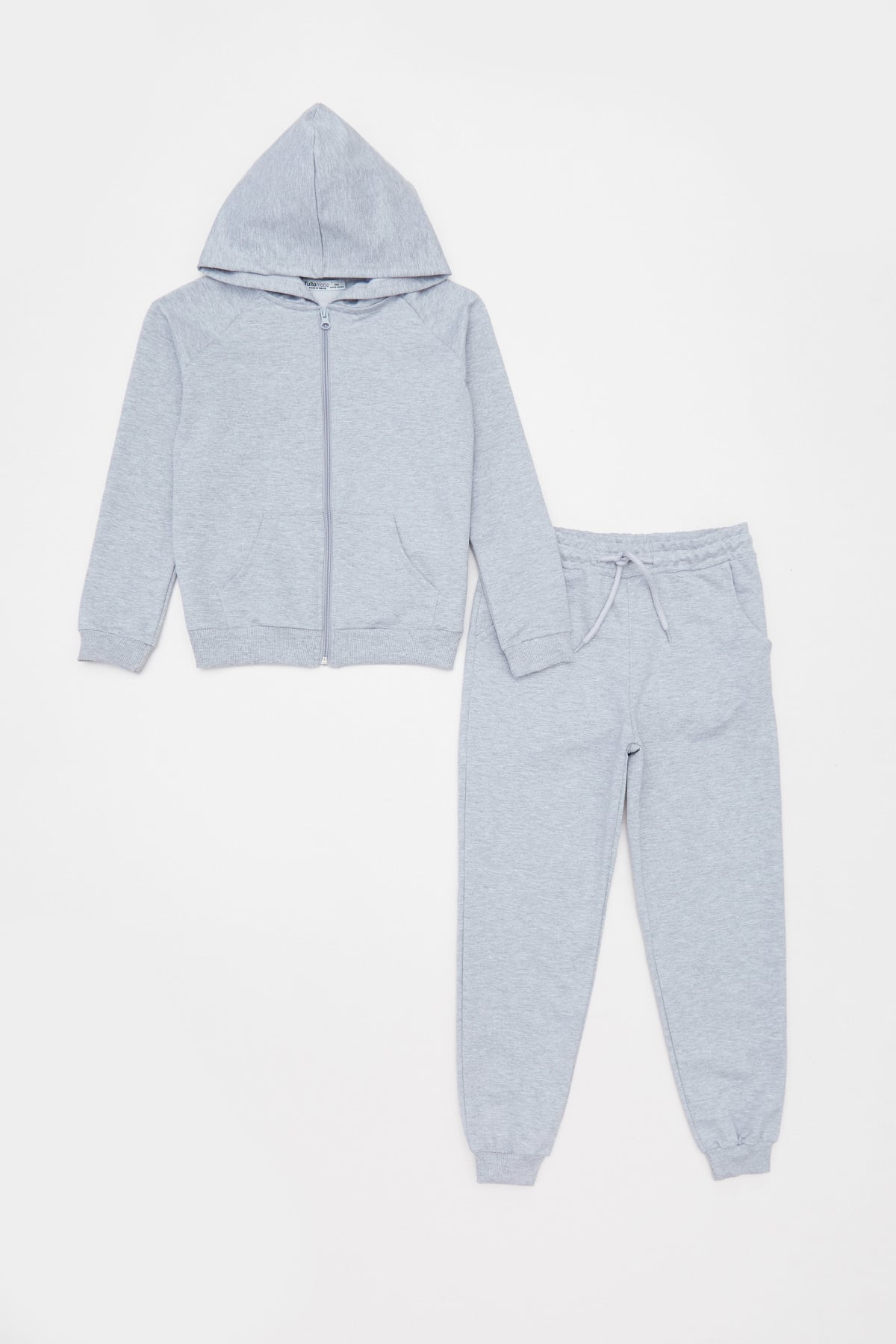 Kapüşonlu Fermuarlı Unisex Çocuk Eşofman Takımı 6