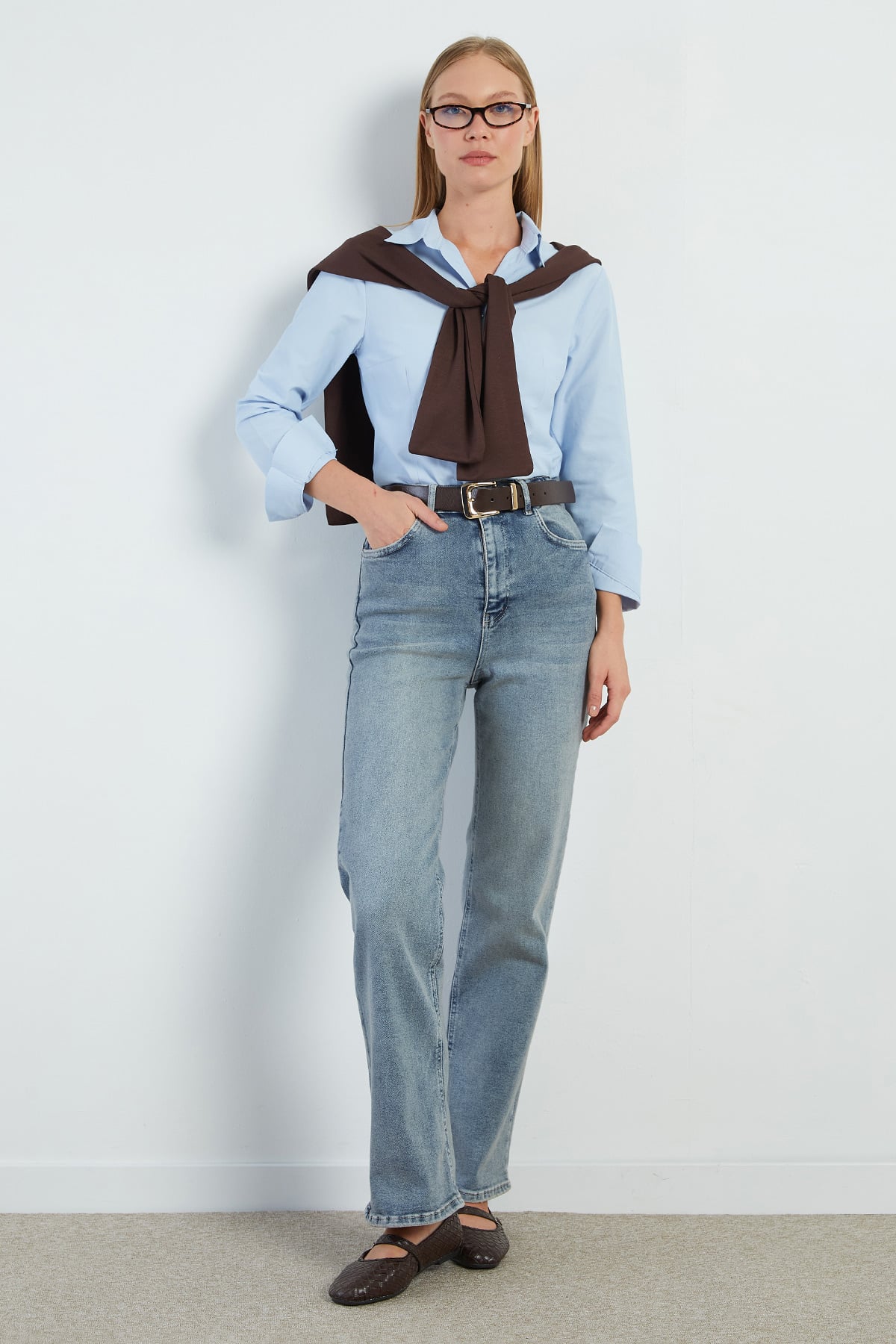 Fermuarlı Straight Fit Jean 3