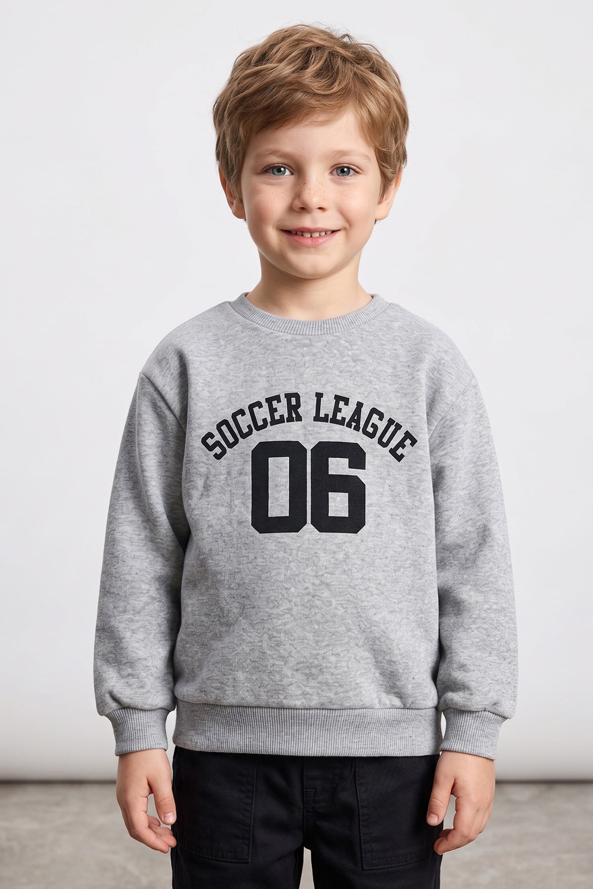 3 İ̇plik Soccer League Baskılı Erkek Çocuk Sweatshirt 2