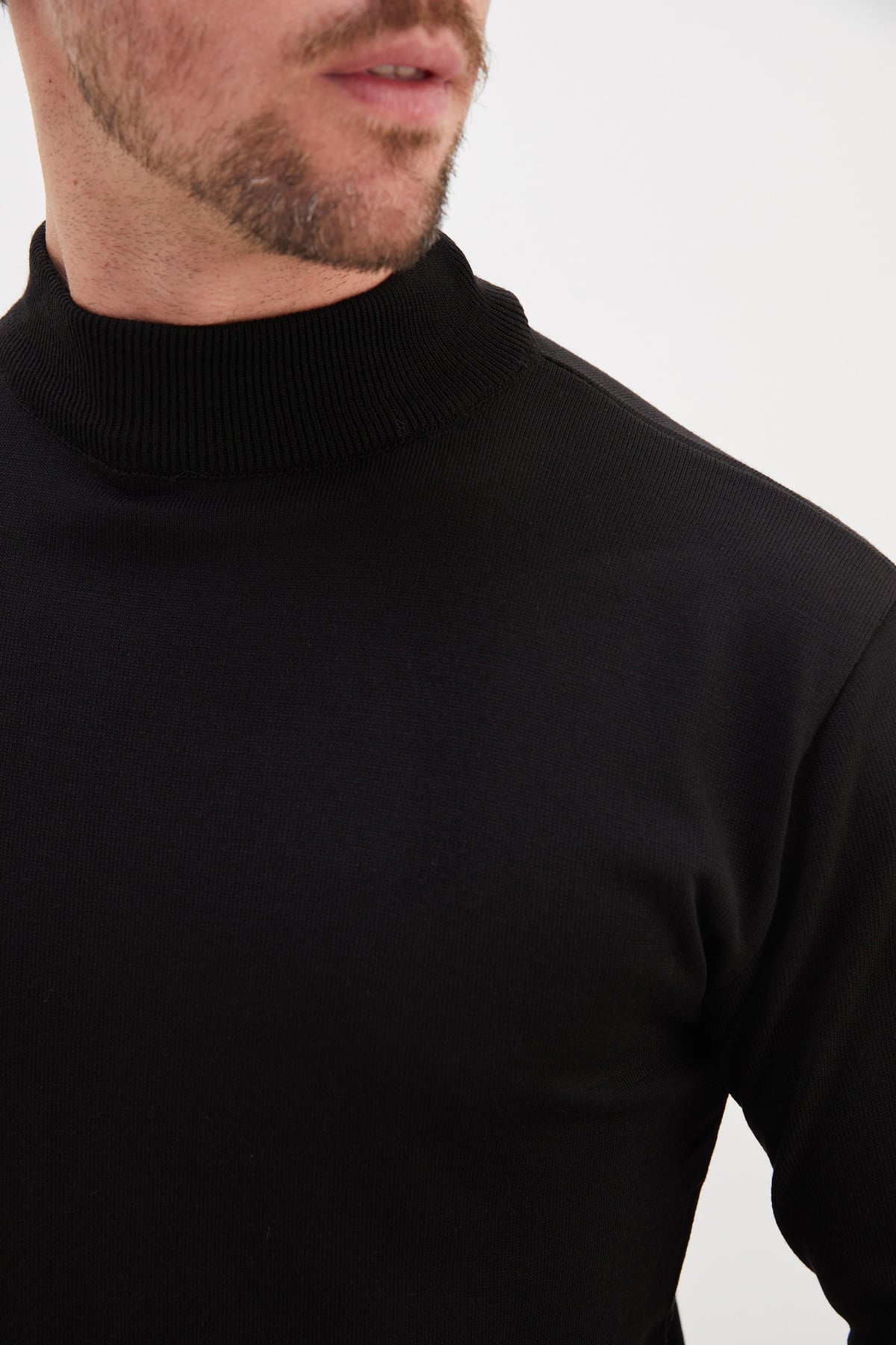 Basic Dik Yaka Regular Fit Triko Kazak 5