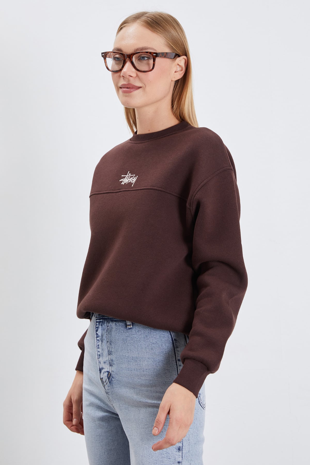 3 İplik İmza Nakışlı Stoperli Oversize Sweatshirt 2