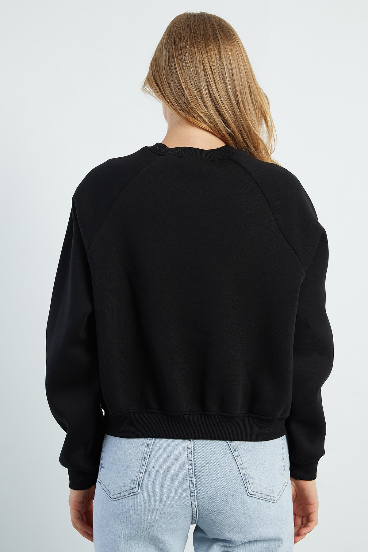 3 İplik Basic Bisiklet Yaka Oversize Sweatshirt 6