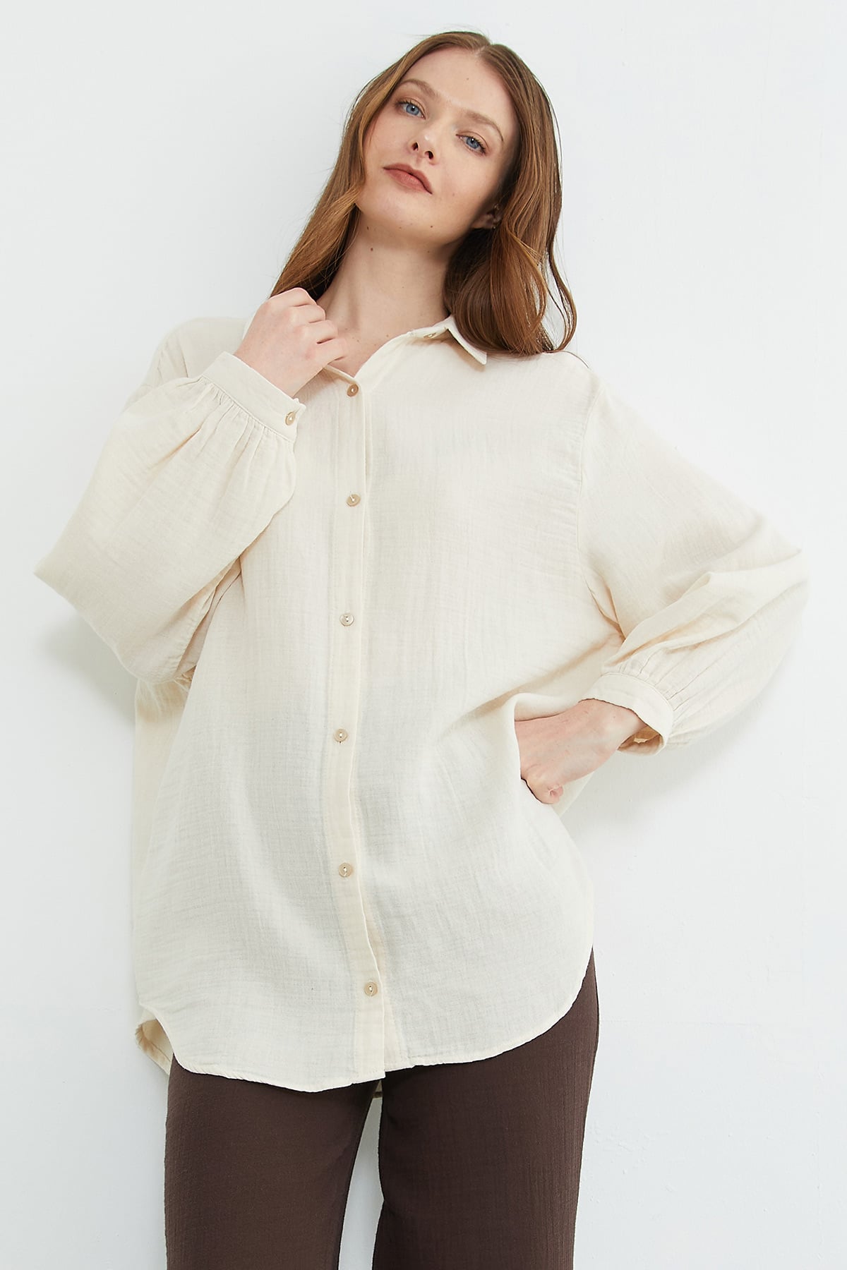 Basic Oversize Gömlek 6