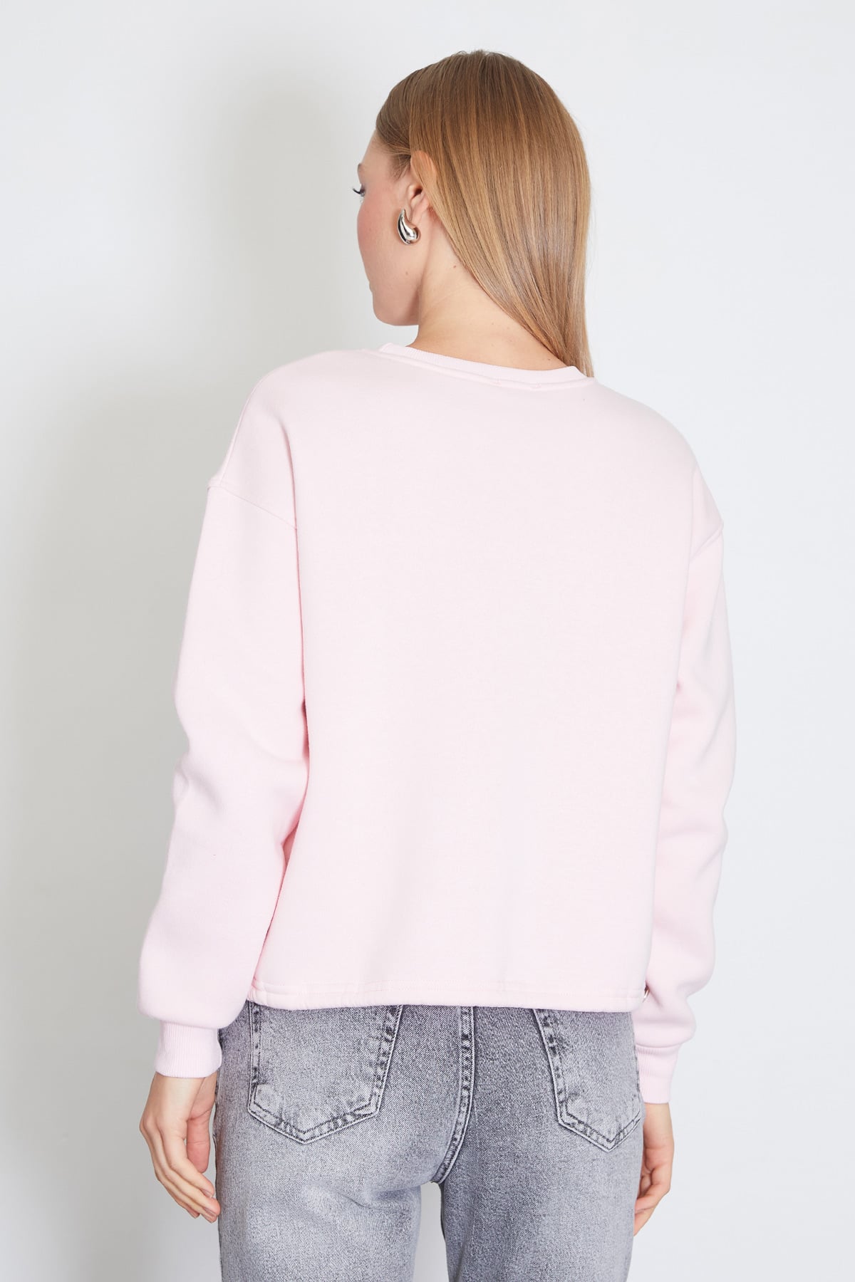 3 İplik Stoperli Oversize Sweatshirt 8