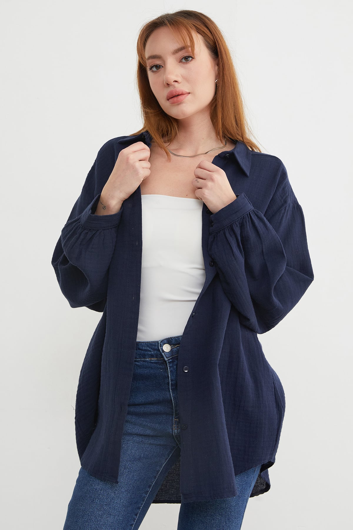 Basic Oversize Gömlek 3