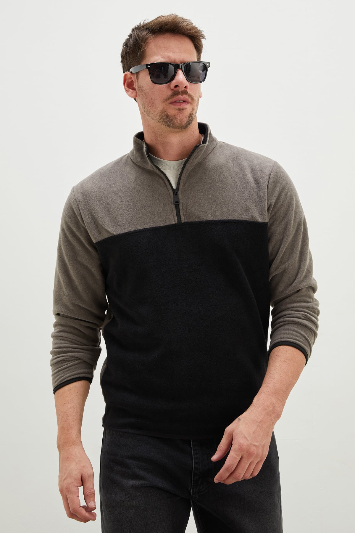 Yarım Fermuarlı Regular Fit Polar Sweatshirt 5