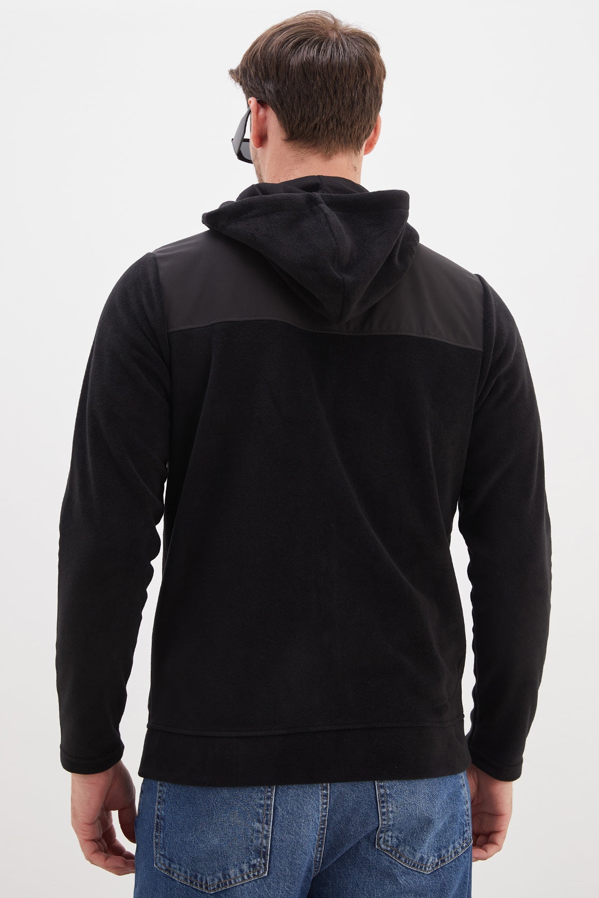 Fermuarlı Kapüşonlu Polar Sweatshirt 8