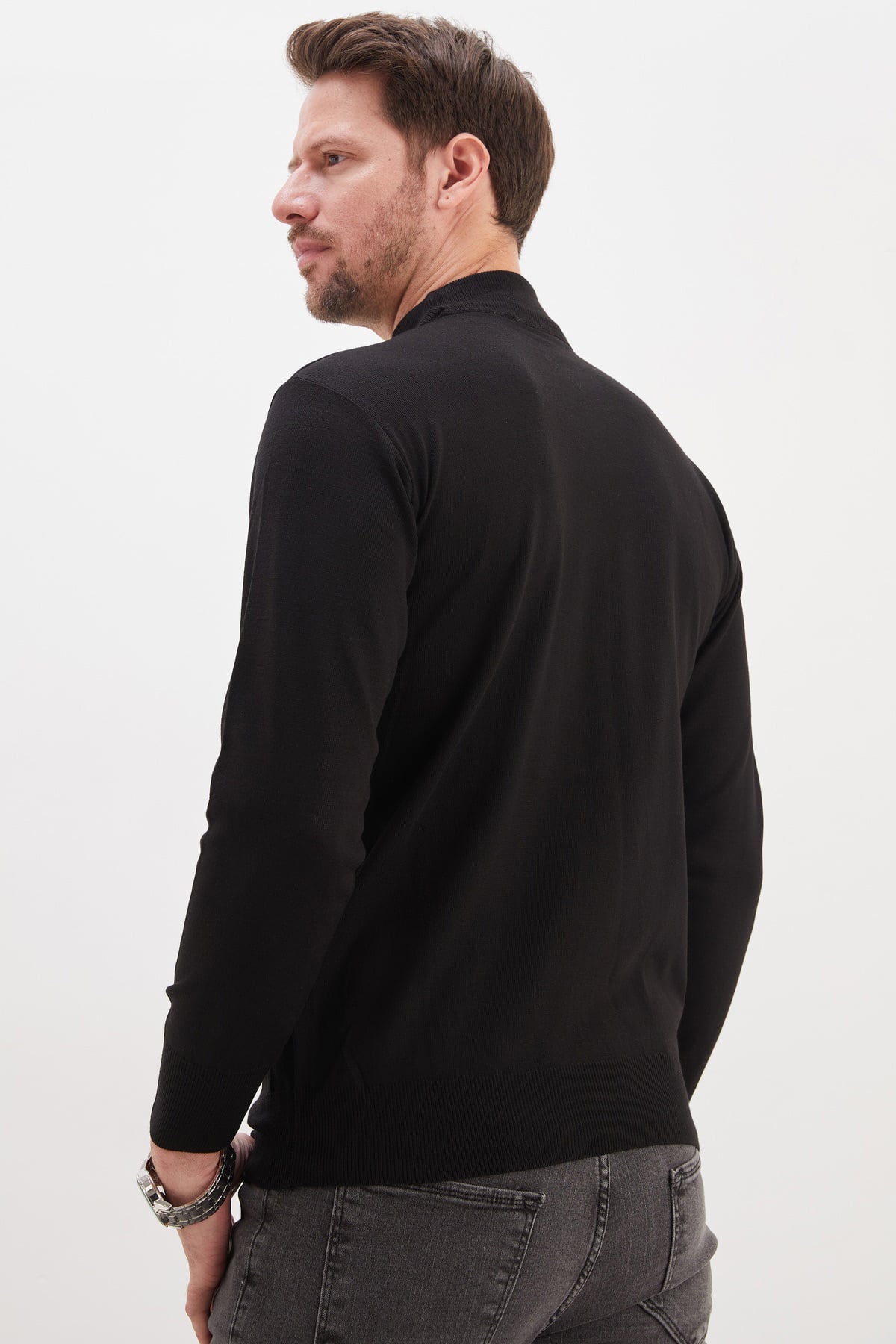 Basic Dik Yaka Regular Fit Triko Kazak 8