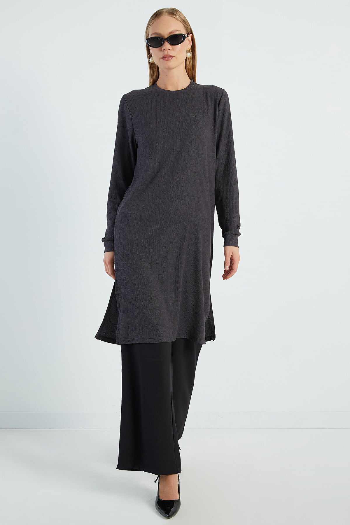 Fullamodest Basic Yanları Yırtmaçlı Tunik 2
