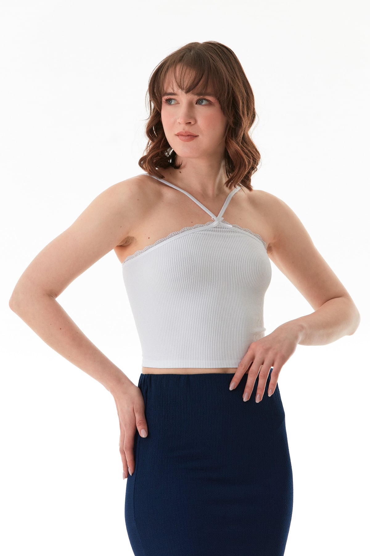 Fitilli Çapraz Askılı Crop Body 3
