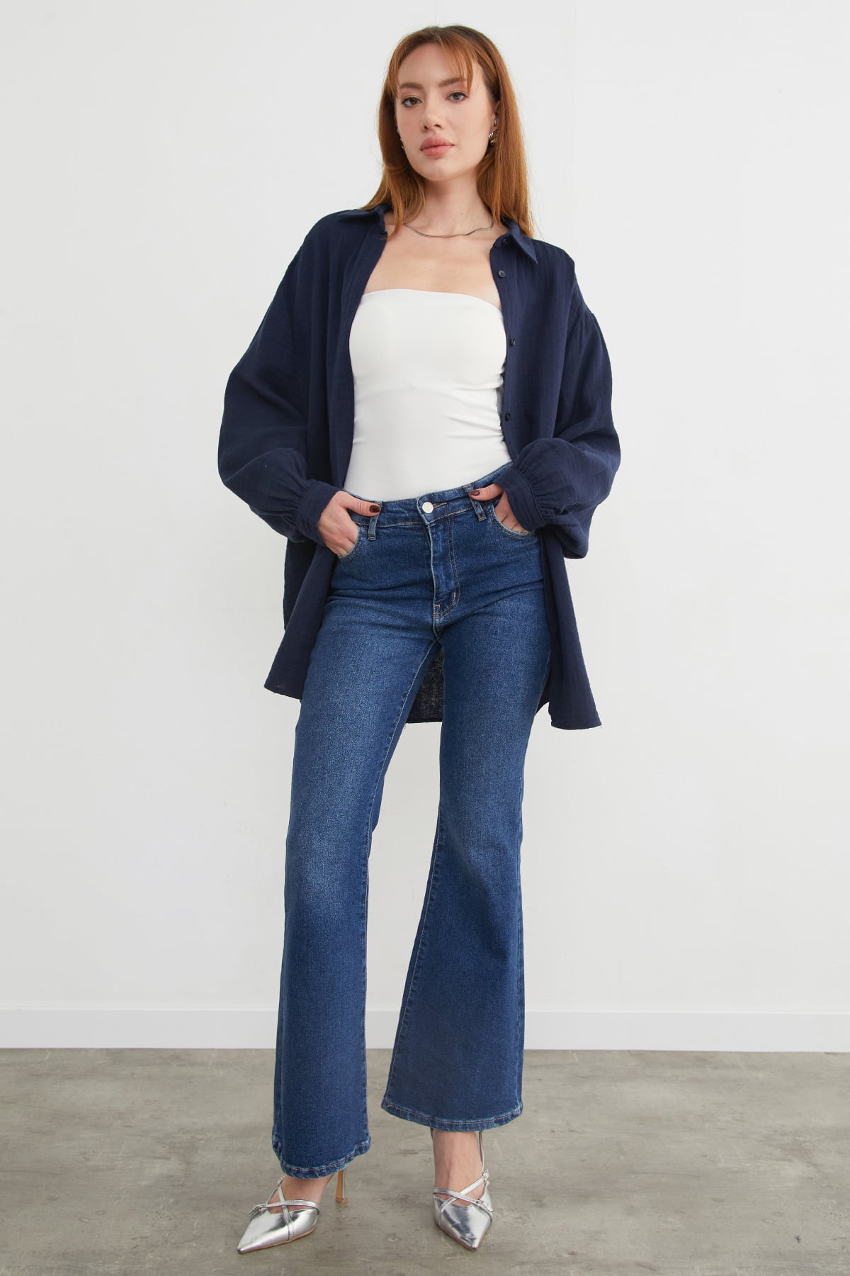 Basic Oversize Gömlek 2