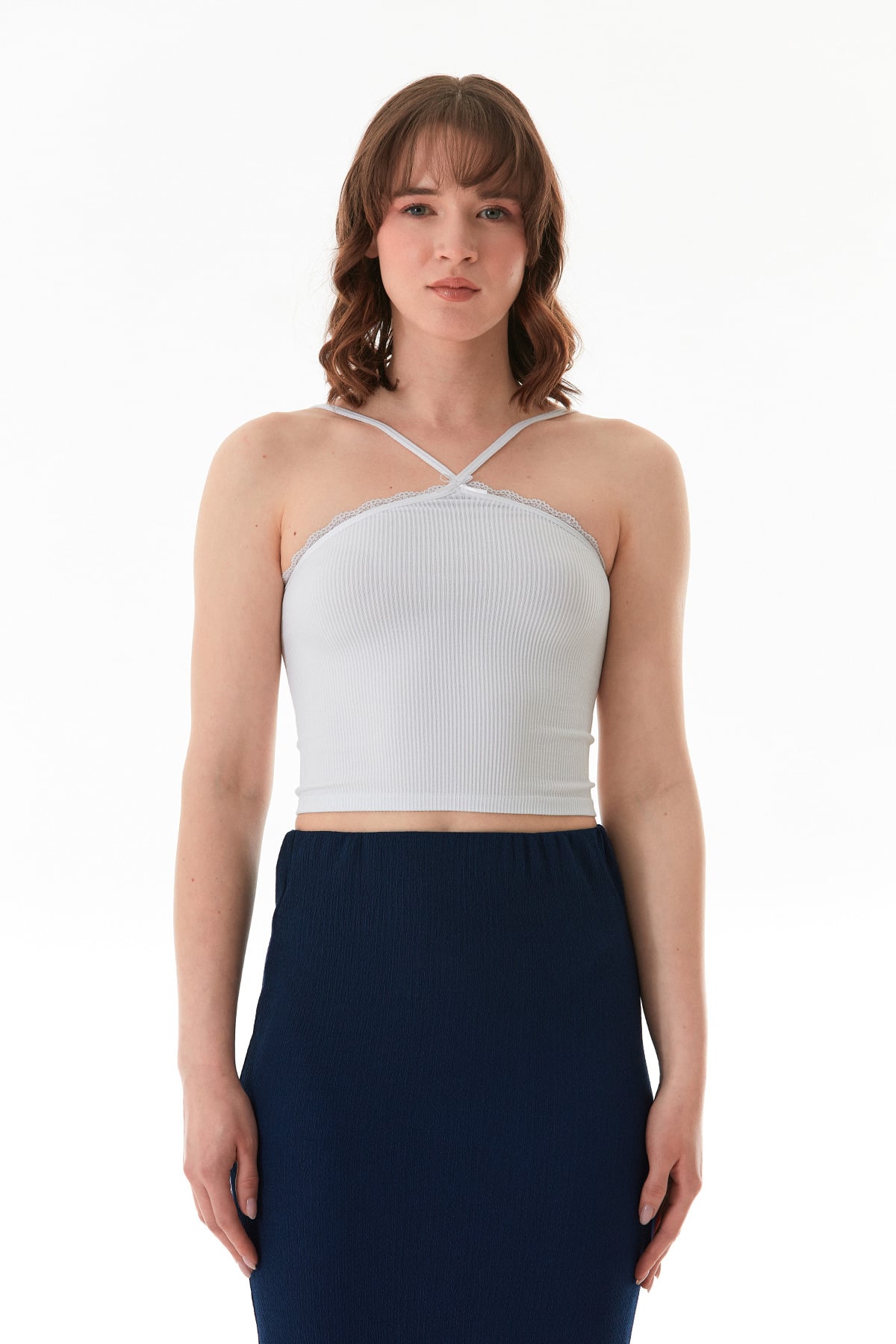 Fitilli Çapraz Askılı Crop Body 8