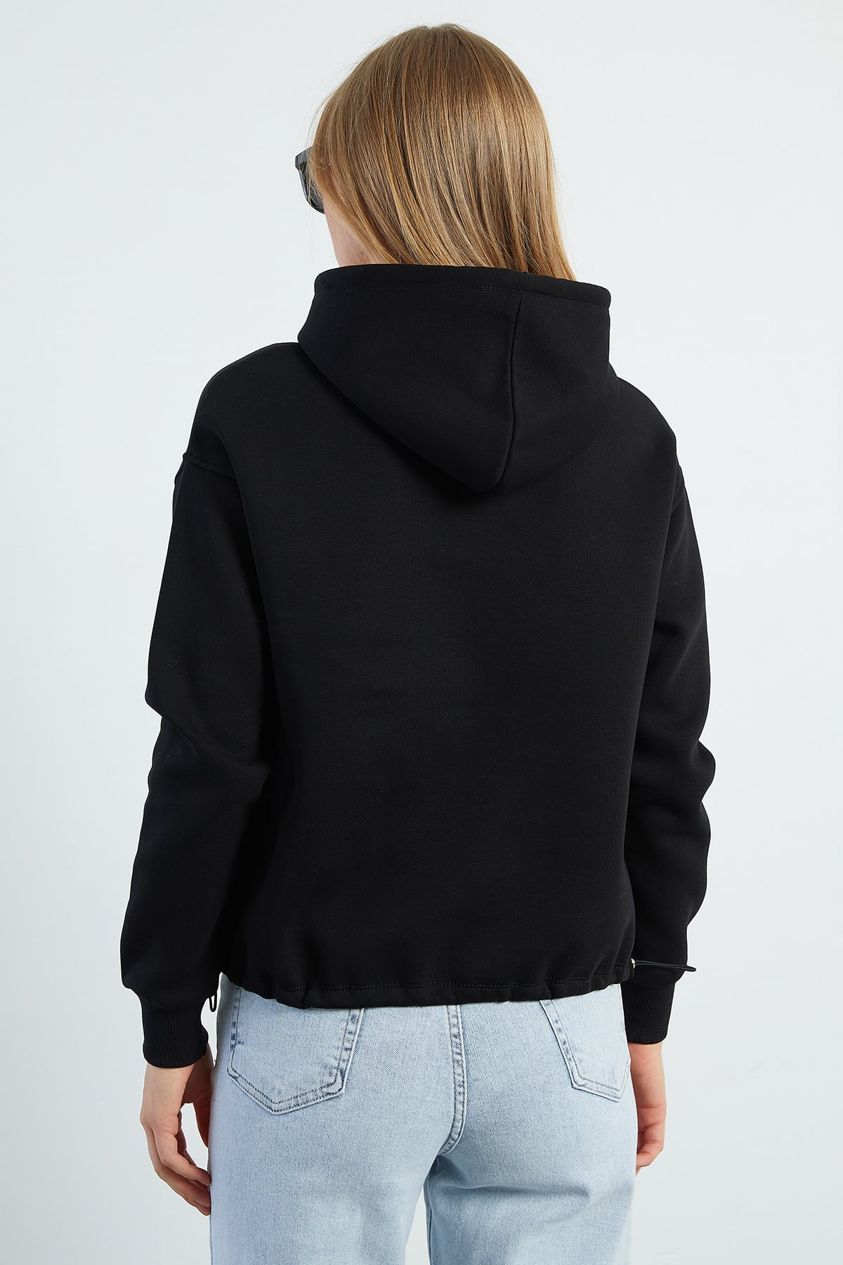 3 İplik Stoperli Kapüşonlu Oversize Sweatshirt 6