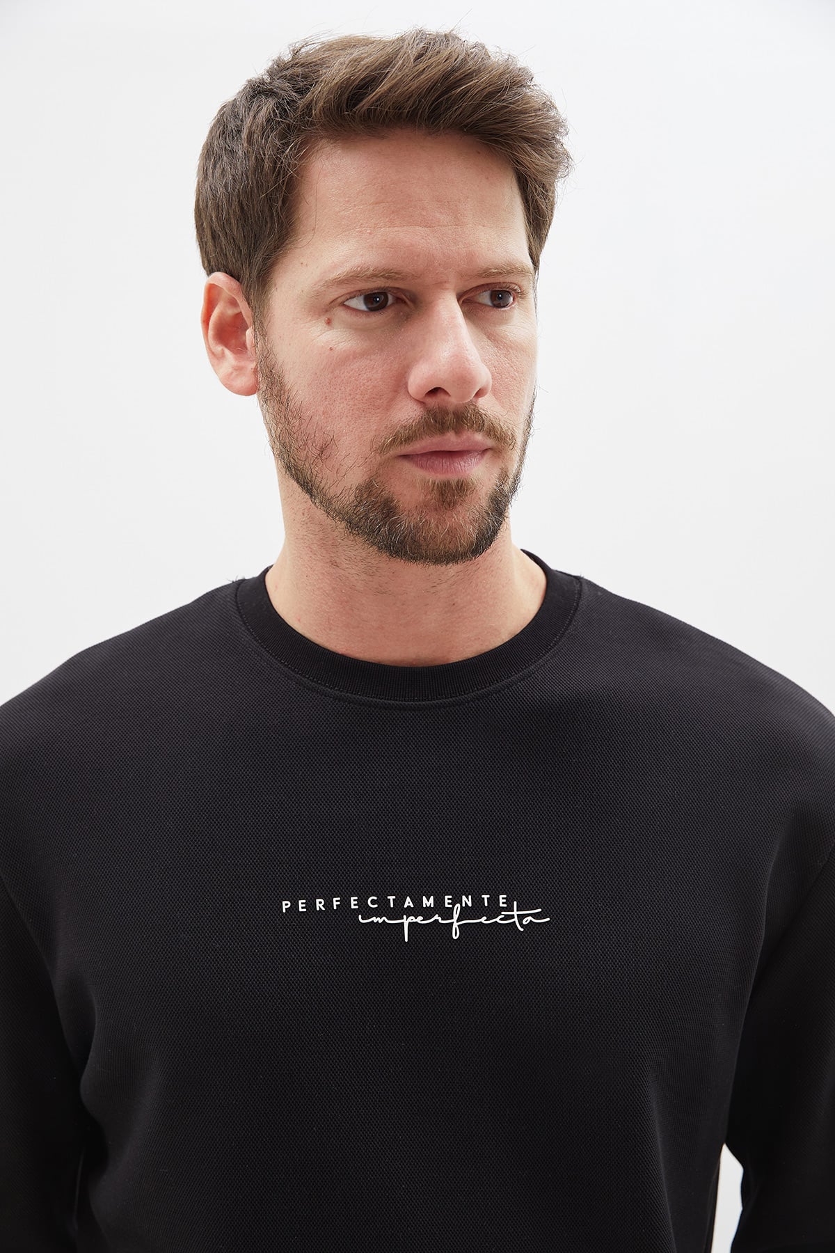 Perfect Baskılı Çizgili Pike Kumaş Sweatshirt 5
