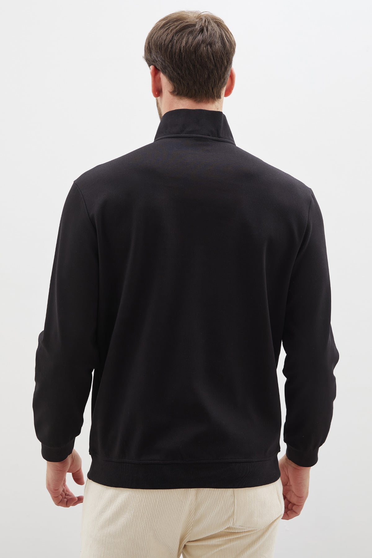 Original Baskılı Yarım Fermuarlı Dik Yaka Sweatshirt 6