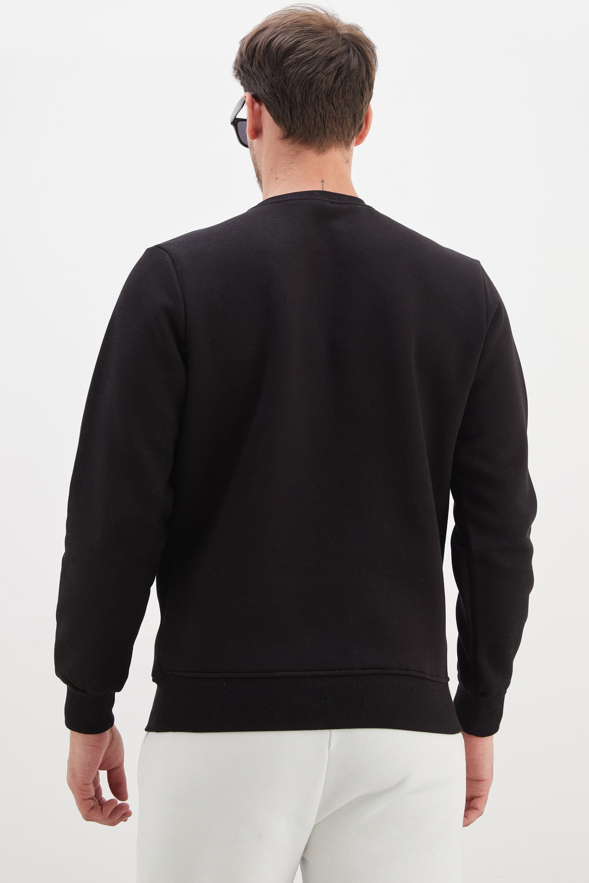 3 İplik Baskılı Bisiklet Yaka Sweatshirt 8