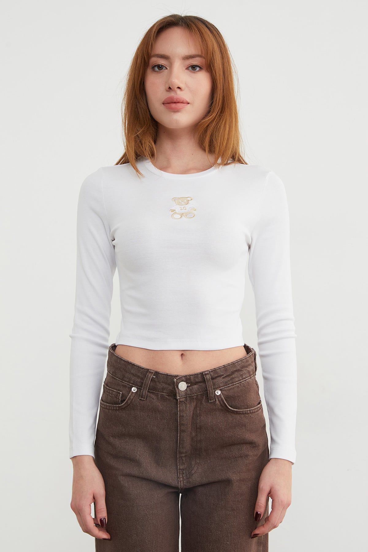 Ayıcık Nakışlı Crop Body 4