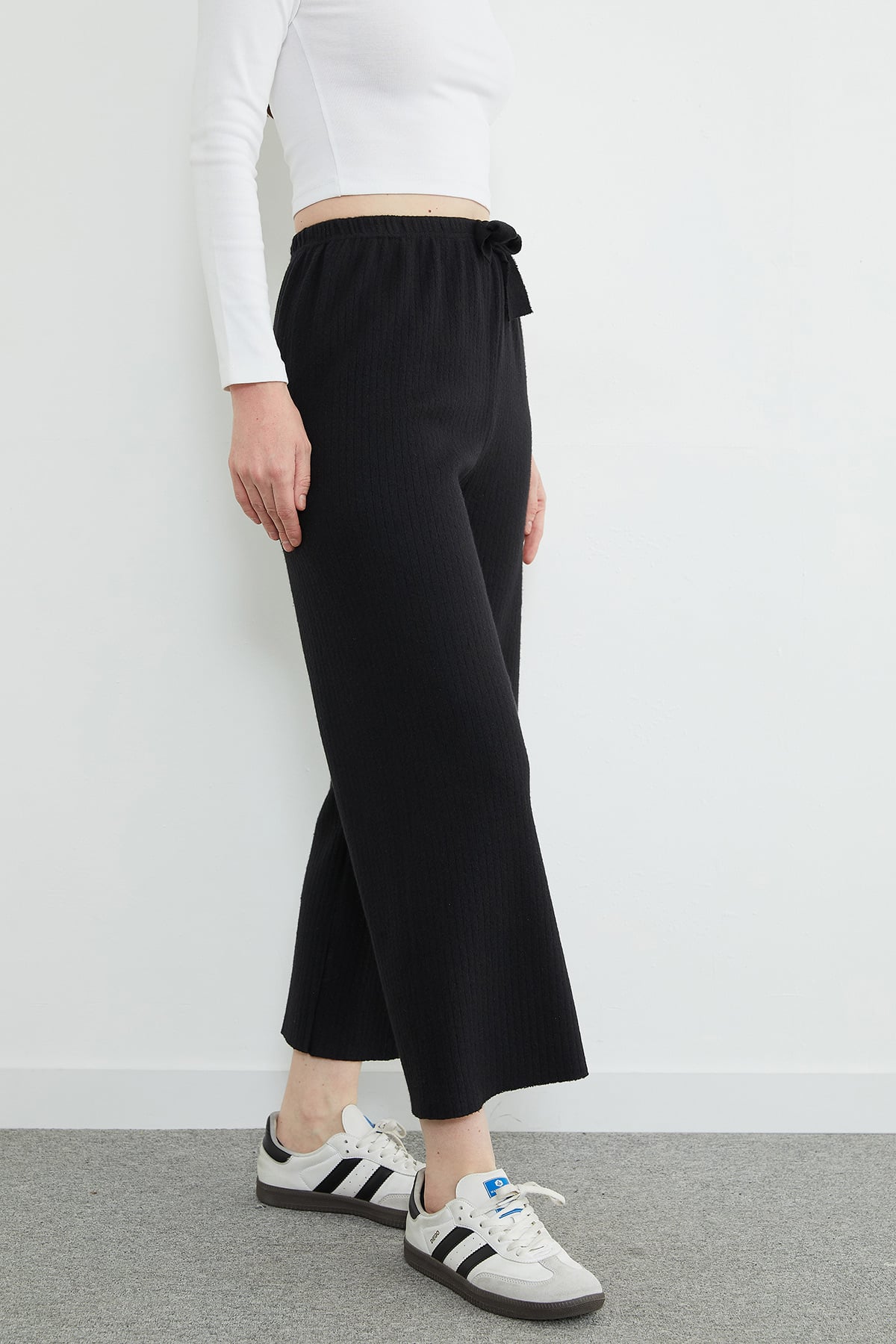 Basic Fitilli Beli Lastikli Pantolon 7