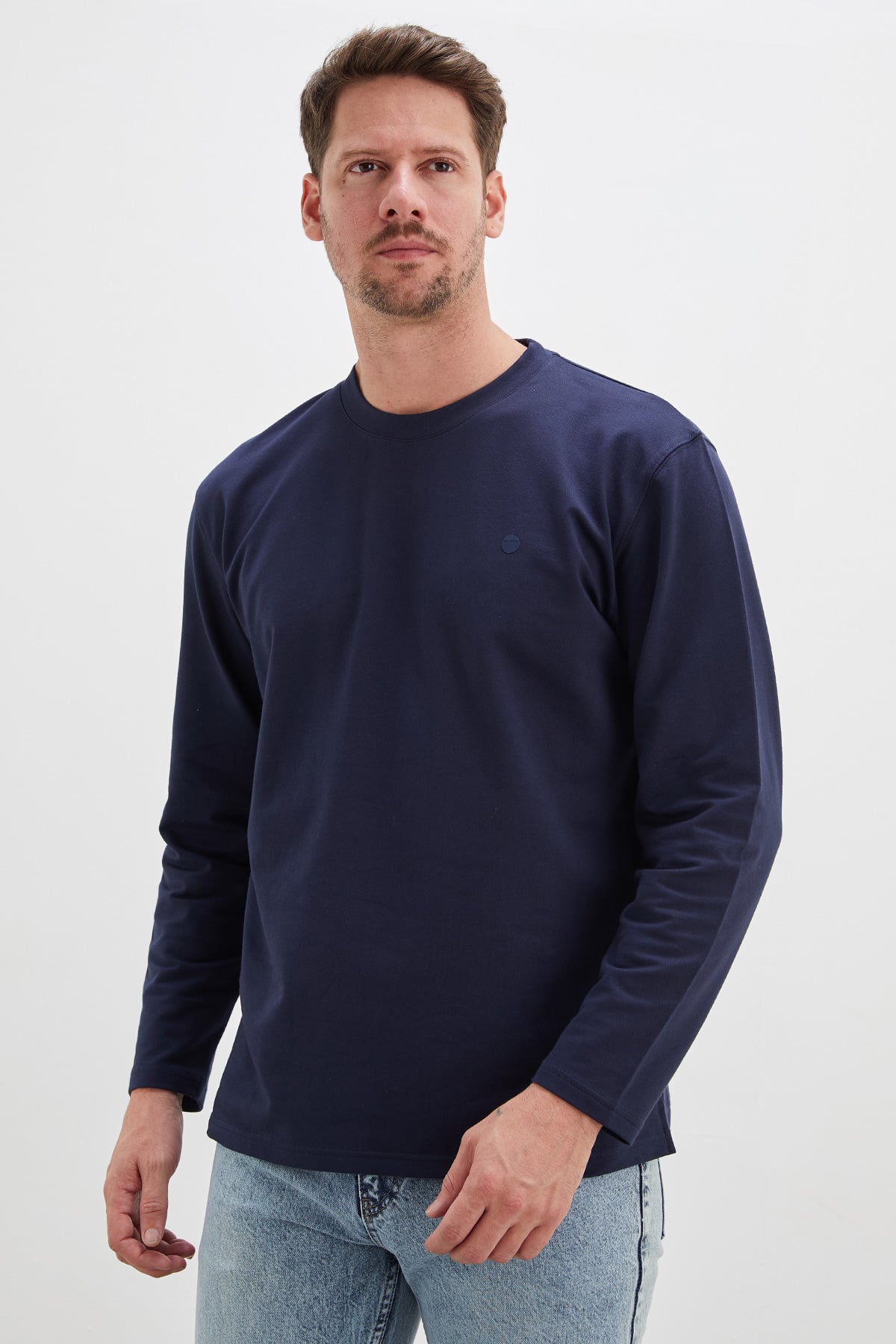 Baskılı Bisiklet Yaka Sweatshirt 5
