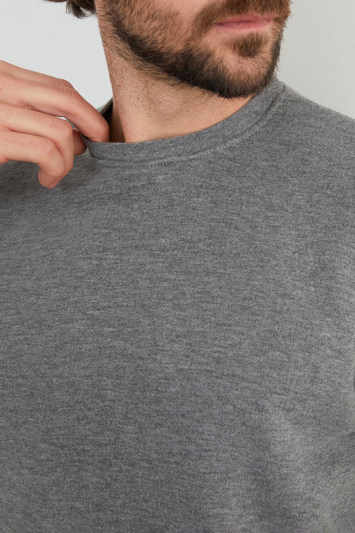 3 İplik Basic Bisiklet Yaka Sweatshirt 3